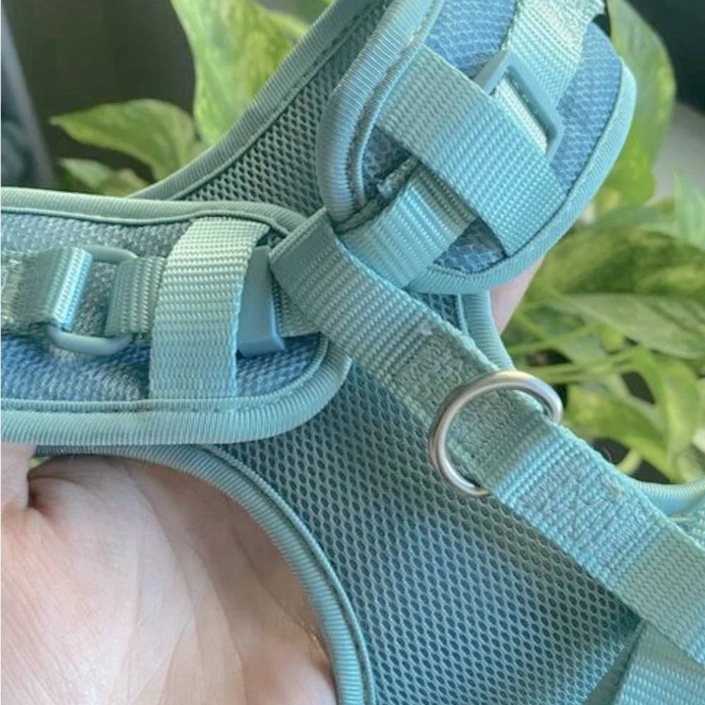 EVERY YAY Comfy Padded Mesh No-Pull Turquoise Teal Blue Dog Harness 🐶MEDIUM🐶 NWT
